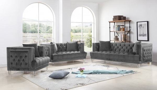 Lucas Grey - 2PC Sofa, Loveseat Set