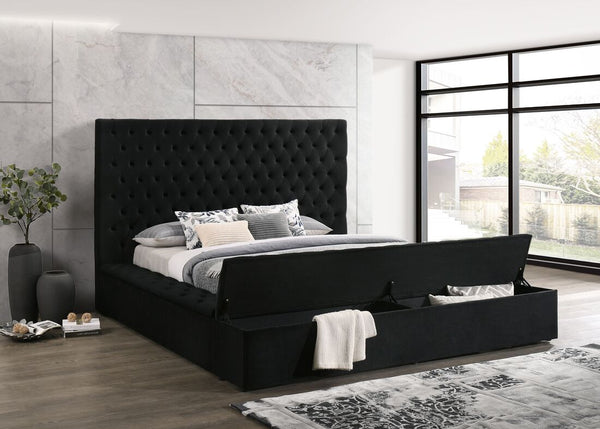 Paris Black Platform Bed - Queen ONLY