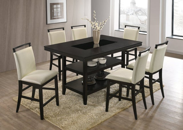 Tommy Espresso - Counter Height Table & 6 Chairs Set