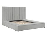 France - Grey Platform Bed Queen