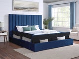 France - Blue Platform Bed Queen Only