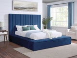 France - Blue Platform Bed Queen Only