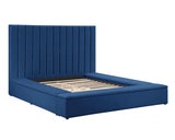 France - Blue Platform Bed Queen Only