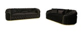 Allita - Black (Oversized) Sofa & Loveseat Set