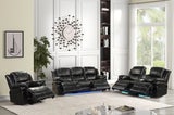 Starship Black - 3PC Reclining Set