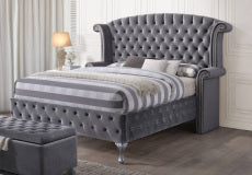 Diamond Palace Bedroom Set Queen (Gray)