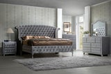 Diamond Palace Bedroom Set  King (Gray)